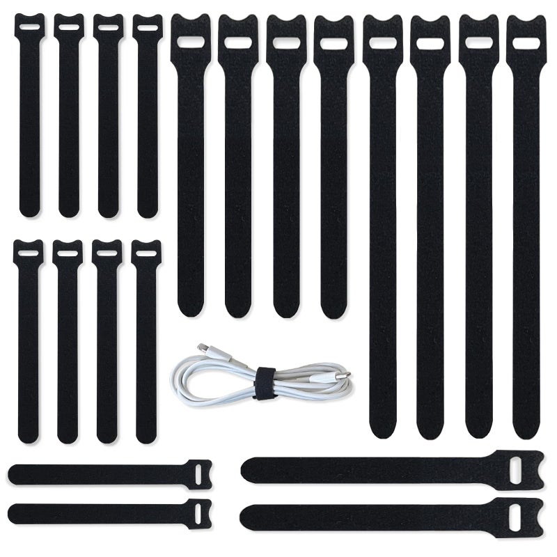 Anikoocory 60Pcs Mixed Cable Ties, 4 Inch+6 Inch+8 Inch Reusable Wire Ties, Cord Ties, Cable Straps, Cords Organizer, Adjustable, Heavy Duty, Self-Locking, Black - Image 1